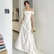 Evening Party Wedding Dresses Satin Dresses Elegant Sleeveless Corset Prom Gowns
