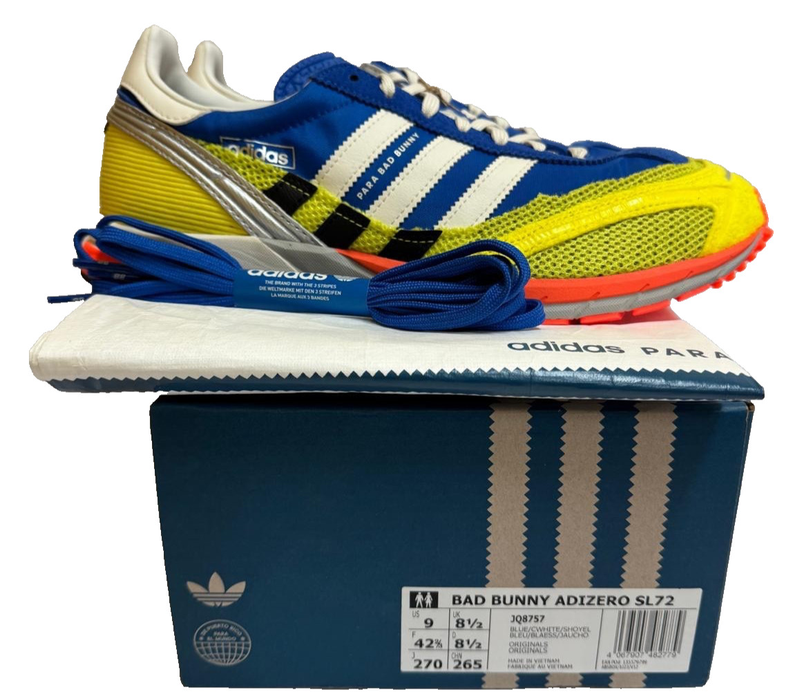 Adidas Bad Bunny Tenis Adizero Retro Originales SL Logo Entrenadores Zapatos Hombres 9US