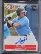 2021 Pro Set Metal - 1991 Pro Set Base Auto Wave Blue #PS1-JS1 Jose Salas