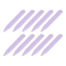10Pcs Plastic Collar Stays, 2.4 Inch Length Dress Shirt Collar Inserts, Purple