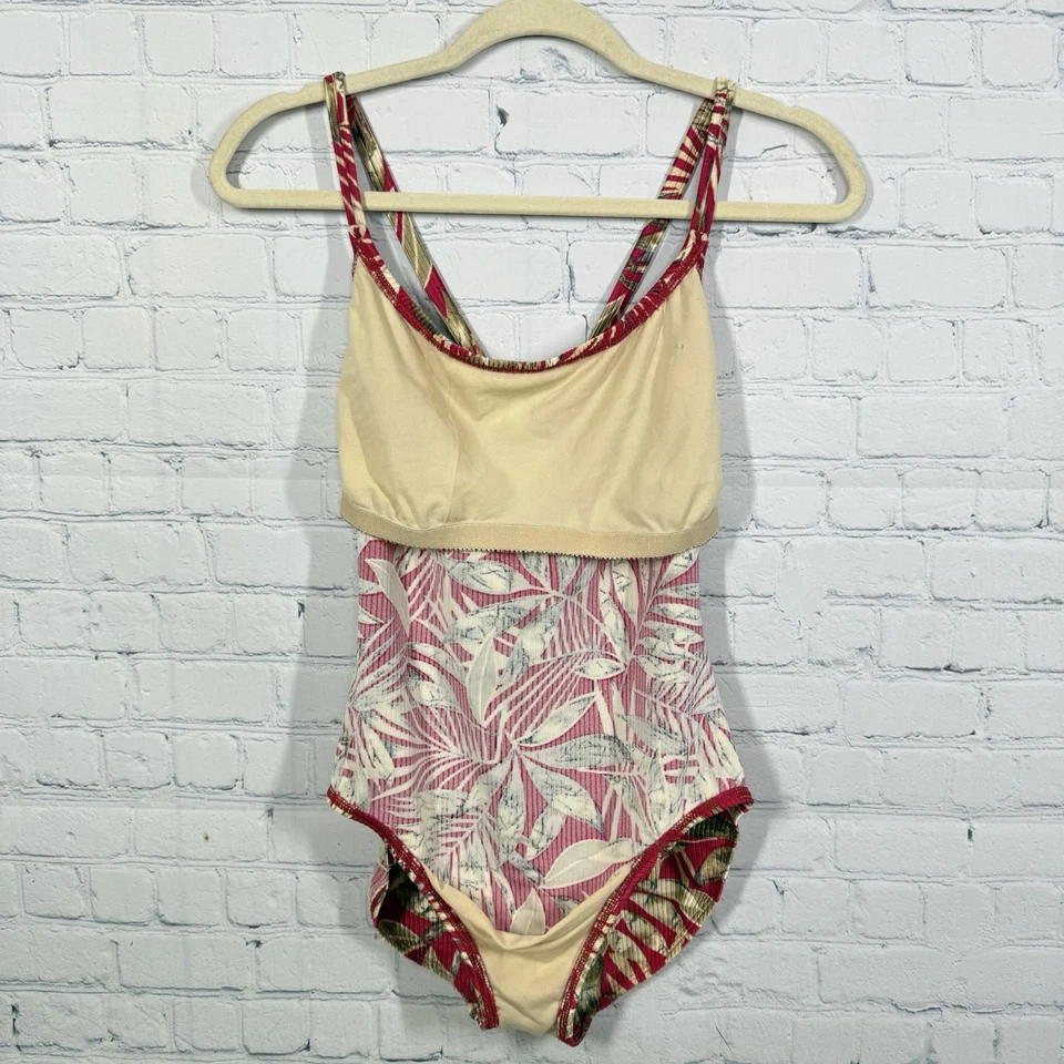 Traje de baño falda vintage Y2K para mujer talla grande 1X rojo hawaiano único raro Foto 4 de 4