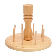 8 Spools Wooden Thread Holder Rack Beech Wood Embroidery Quilting Sewing Tools