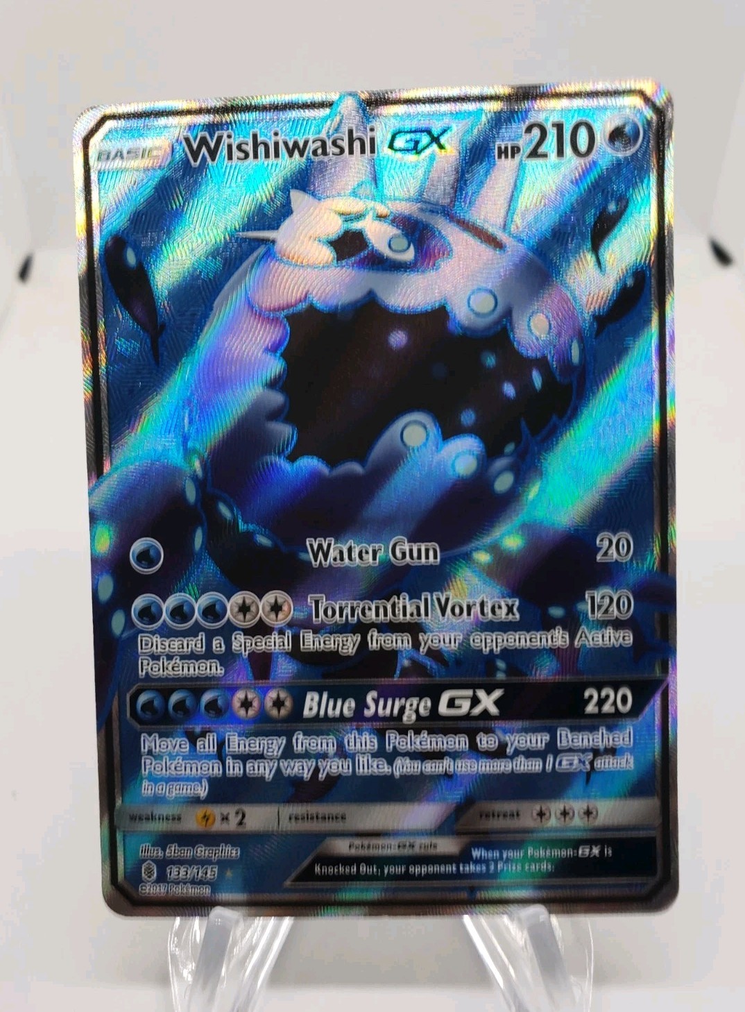 Wishiwashi GX (Full Art) 133/145 Sm-Guardians Rising Holo NM