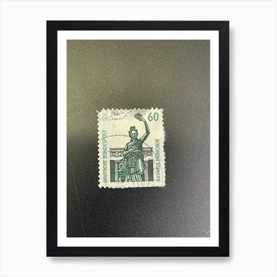 Briefmarke 11 Kunstdruck gerahmt Wandbild Poster Leinwanddruck Bild