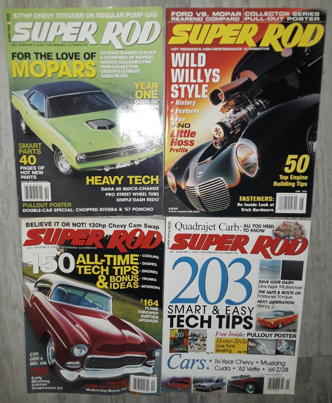 #1 Vintage Super Rod  Magazines Lot Of 4 issues  2001-2003