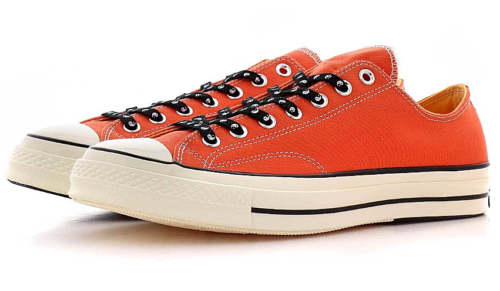 Converse Psy-Kicks Chuck 70 Mens Low Canvas Trainers Turf Orange 164213C - Picture 1 of 8