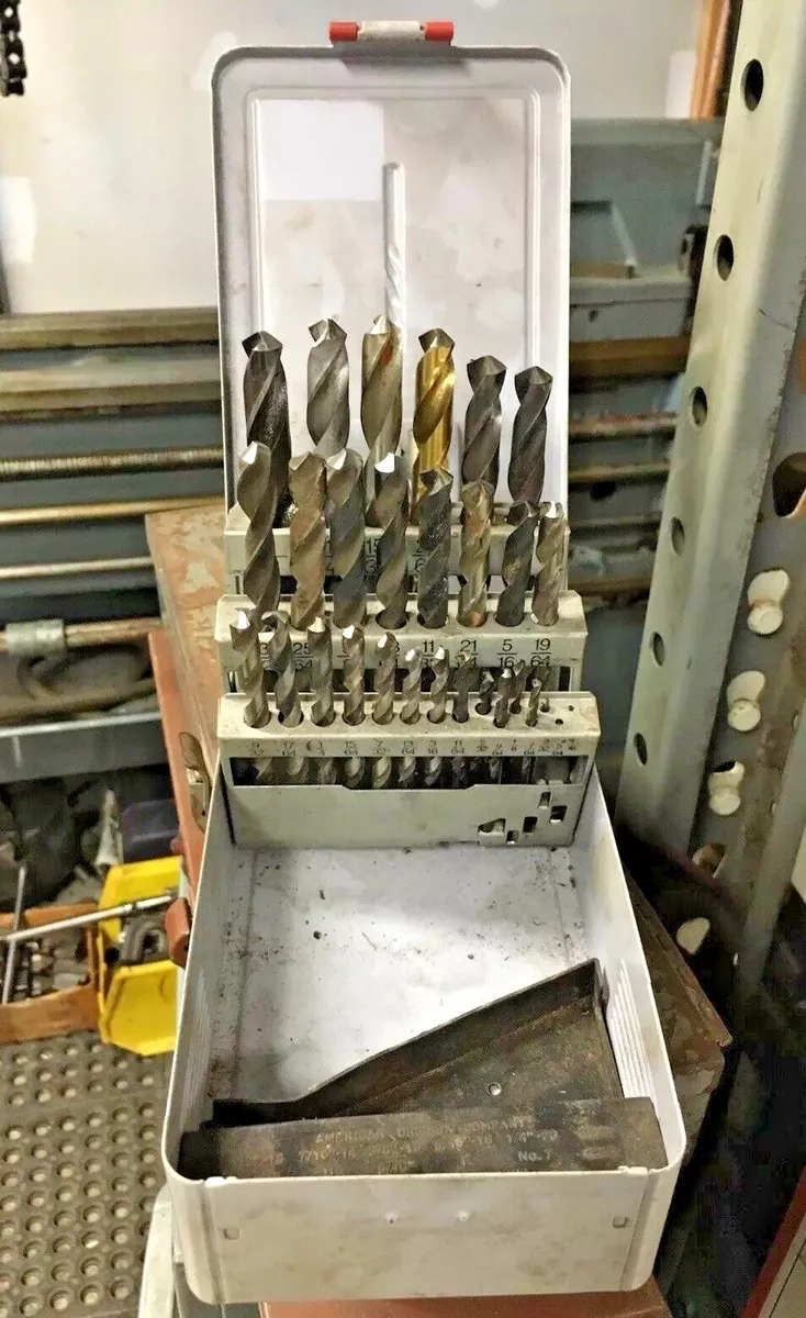 3 32 1 2 118 Jobber Drill Bit Set and Metal Index Case Machinist Tool Box Find