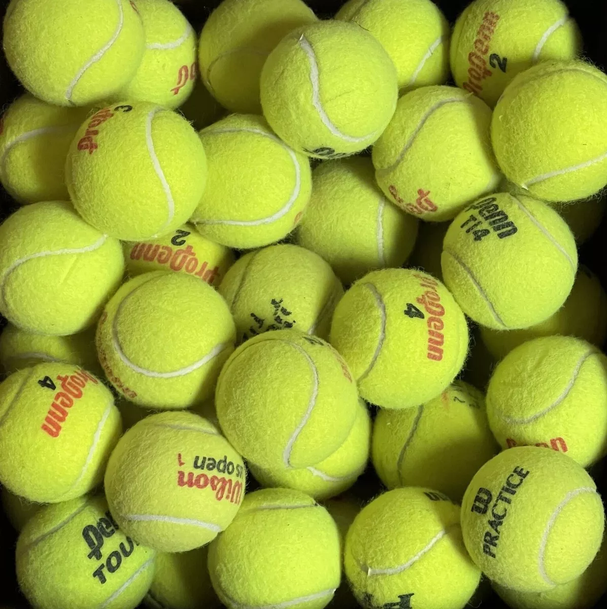 100 Grade A Used Tennis Balls Indoor Courts Only FREE SHIPPING