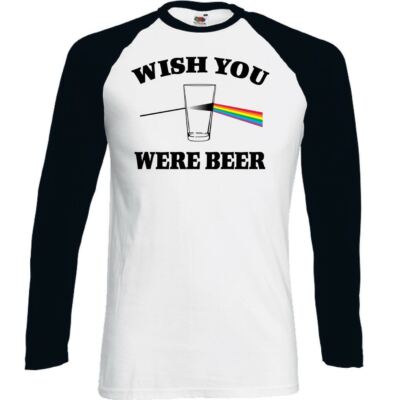 Beer T-Shirt Wish You Were Mens Drunk Drinking Party Funny Parody Gilmour