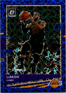 2020-21 Donruss Optic Blue Velocity Prizm #13 LeBron James