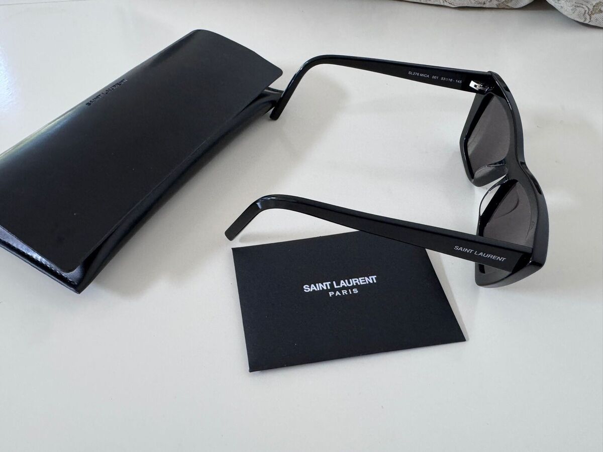 Yves Saint Laurent Sunglasses SL 276 Mica 001 Shiny Black Yves Saint Laurent Sunglasses SL 276 Mica 001 Shiny Black