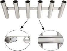 6 Tubes Boat Rod Holder Stainless Steel Boat Fishing Rod Rack for Yacht/Truck RV