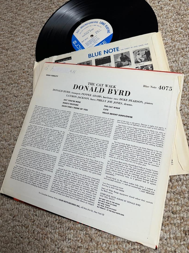 DONALD BYRD - CAT WALK- BLUE NOTE BLP 4075 ORIG 1962 MONO JAZZ LP RVG EAR Adams - Picture 2 of 3