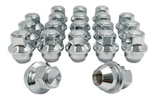 20 12x1.5 One Piece Lug Nuts For Ford Focus Fusion Escape Steel Wheels W Hubcaps