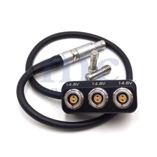 1 to 3 Mini Power Splitter Cable Box RS 3 Pin Male to 3 2 Pin Female for ARRI