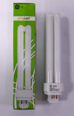 4x 26W GE Dimmbar G24q-3, 4 Pin, 4000K 840 Low Energy CFL Glühbirne PL Lampe