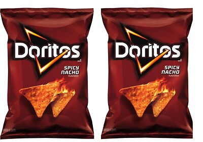 Doritos Spicy Nacho Flavored Tortilla Chips, 9.25 oz Bag  2 Pack
