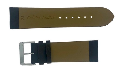 New Extra Wide Genuine Leather Dark Brown Watch Strap Sizes From 24mm To 34mm - Picture 2 of 3