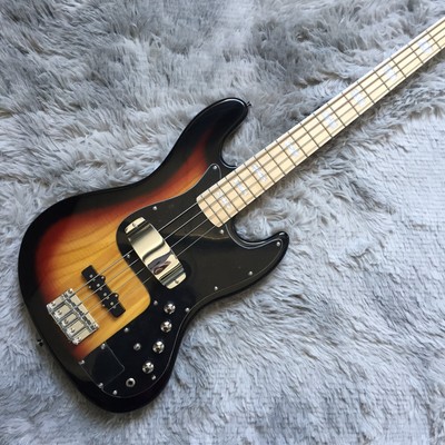 Jazz Bass SolidBody Sunburst Electric Bass Guitar Black Pickguard MapleFretboard