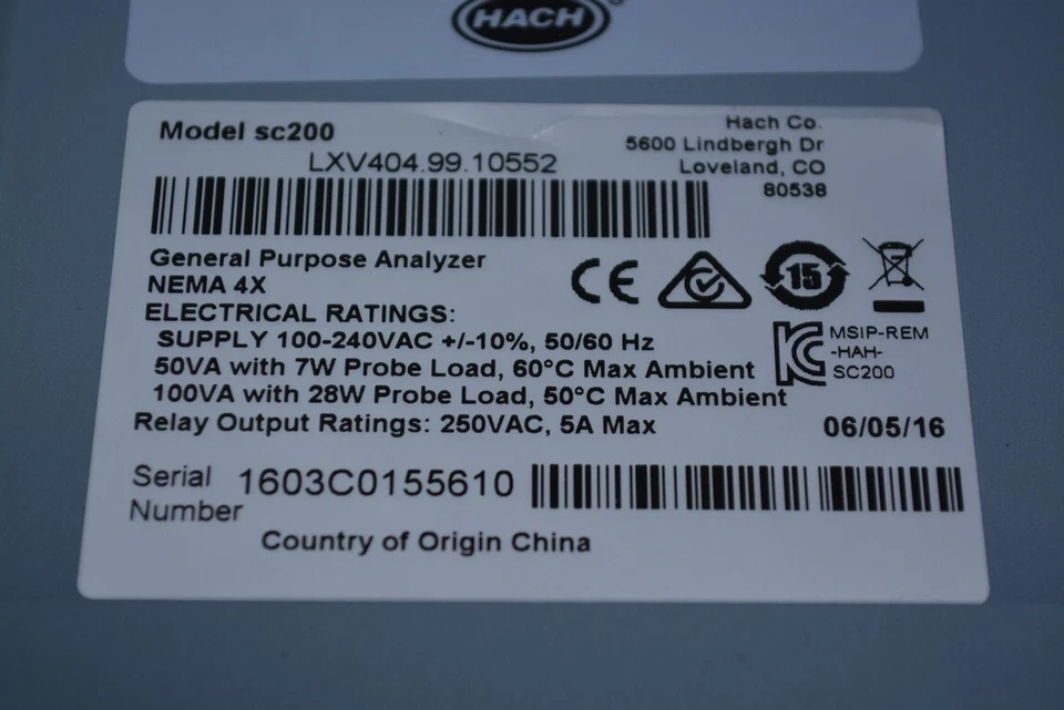 LXV404.99.10552 / SC200 CONTROLLER / HACH - Image 2 of 4