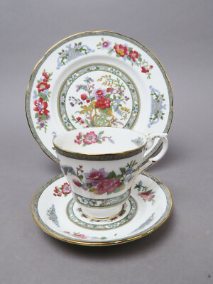 Paragon tree of kashmir China Potters 3 tlg.Kaffee Tasse Untertasse Teller