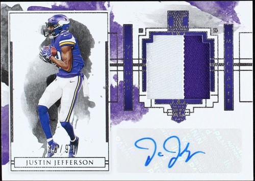 2020 Flawless #RPAJJE Justin Jefferson Rookie Patch Auto /25 PSA 8