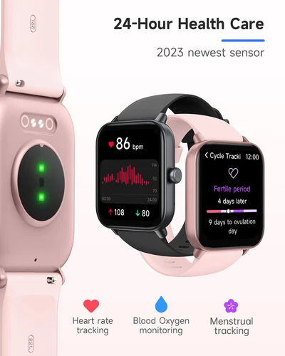 Smart Watch for Women Men for Android iOS, Alexa Built-in, 1.8 IP68 Waterproof