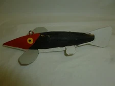 7 Inch Wood w/ Metal Fins Jim Dorrance 2003 Ice Decoy Detroit Lakes, MN Lot S687