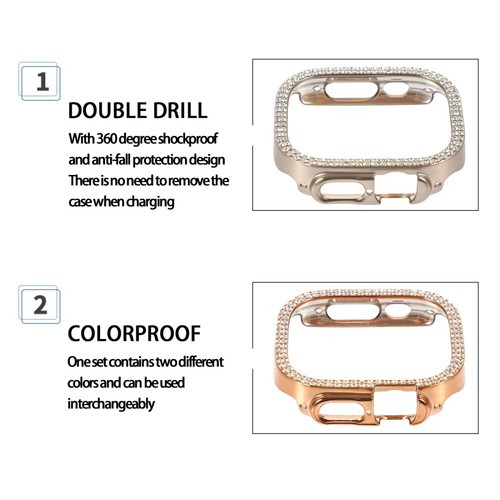 2 PCS Case Wodoodporny zegarek Ochrona Pusta pokrywa - Zdjęcie 8 z 12