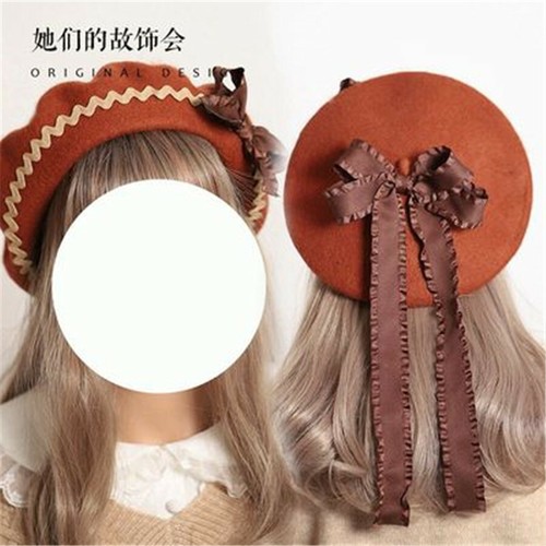 Lolita Berets Wool Blend Hat Women 