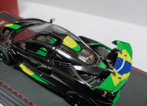 1/43 McLaren Senna Black Brazilian Flag Edition Resin Modell - Bild 7 von 9
