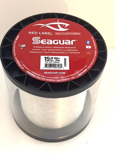 Lot De 2 Fluorocarbone Seaguar Red Label 15 Lb (200 Yd) Et 20 Lb (175 Yd) - Japon