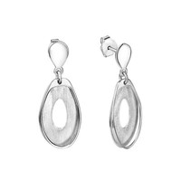 Ohrschmuck Ohrstecker Aus 925/- Sterling Silber Rhodiniert Glanz/Matt V