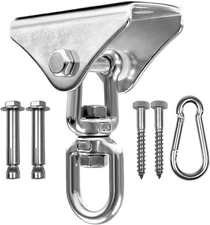 Yes4All Punching Bag Hanger, Stainless Steel Swivel Chain with 4 Snap Hooks for 
