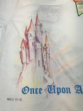 Vintage Healthtex Girls Blouse 4T Short Sleeve Once Upon A Time Castle