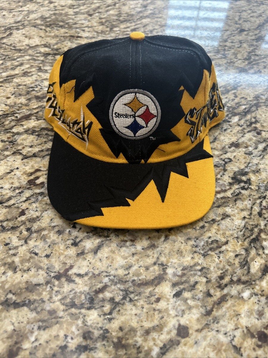 VINTAGE 90'S DREW PEARSON SNAPBACK HAT PITTSBURGH STEELERS JAGGED