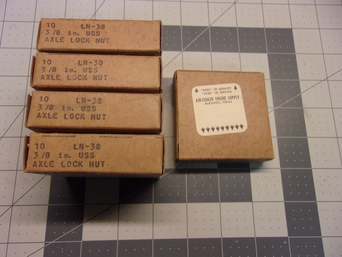 Air-Cooled Engine Supply LN-38 (50) Lock Nuts w/Washer 3/8
