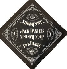 Jack Daniels Old NO 7 Brand 21  Bandana Black White Scarf Headband Handkerchief