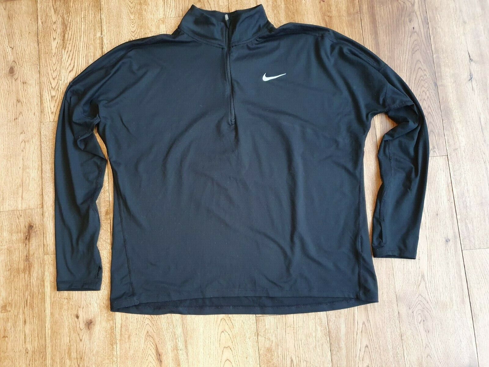 Nike Running Charlotte Mall black long sleeve Mail order cheap men's top t XL size shirt