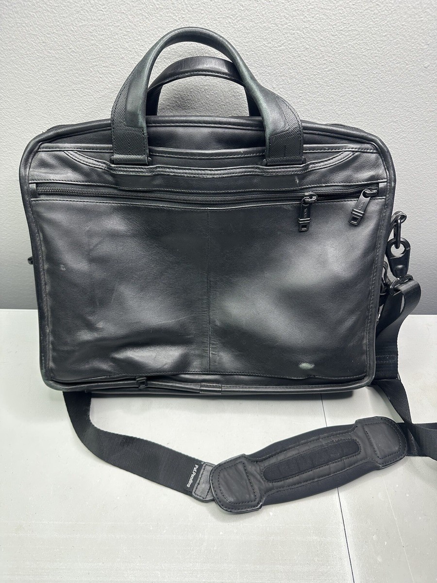 TUMI Alpha 2 Black Leather Messenger 16 TUMI Alpha 2 Black Leather Messenger 16