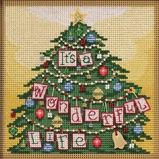 MILL HILL Buttons Beads Kit Counted Cross Stitch ITS A WONDERFUL LIFE Christmas