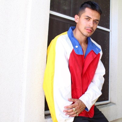 yellow blue and white jacket