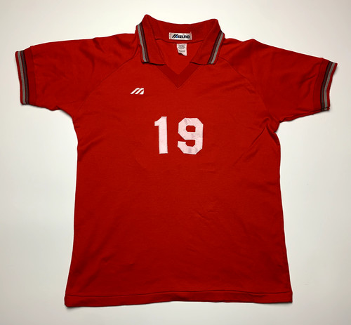 Mizuno, Vintage Mizuno Volleyball #19 Red Shirt Made in USA Size Large