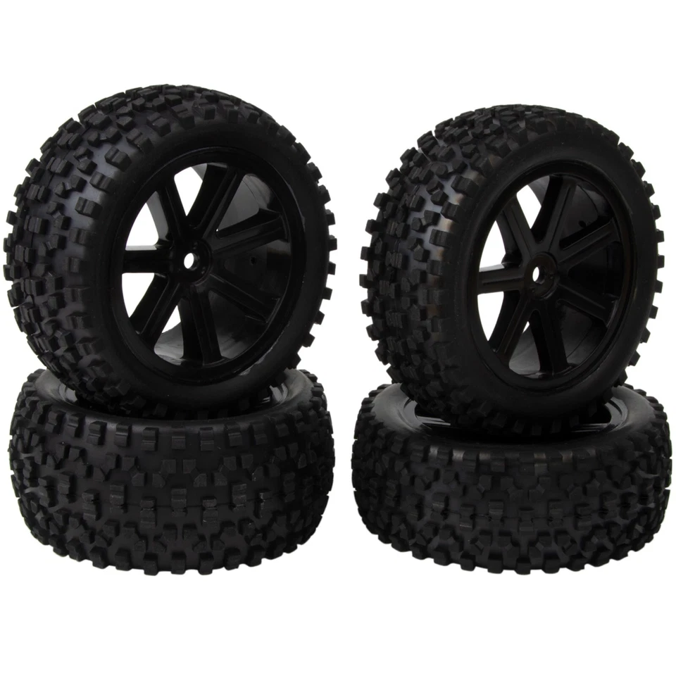 Wheels Rims Tires 12mm Hex Hub for Tamiya TT-02B DT-02 HPI HSP 1/10 RC Buggy Car - Image 4 of 4