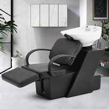 Artist Hand Backwash Units Shampoo Chair Ceramic Bowl Sink Barber Salon Station