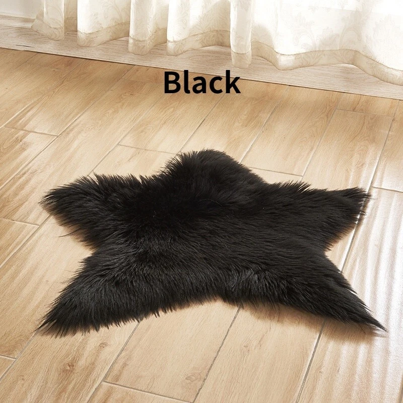 Five Pointed Star Area Rug Carpet Mat Pad Fluffy Cushion Home Floor Decor Soft - Image 2 of 4