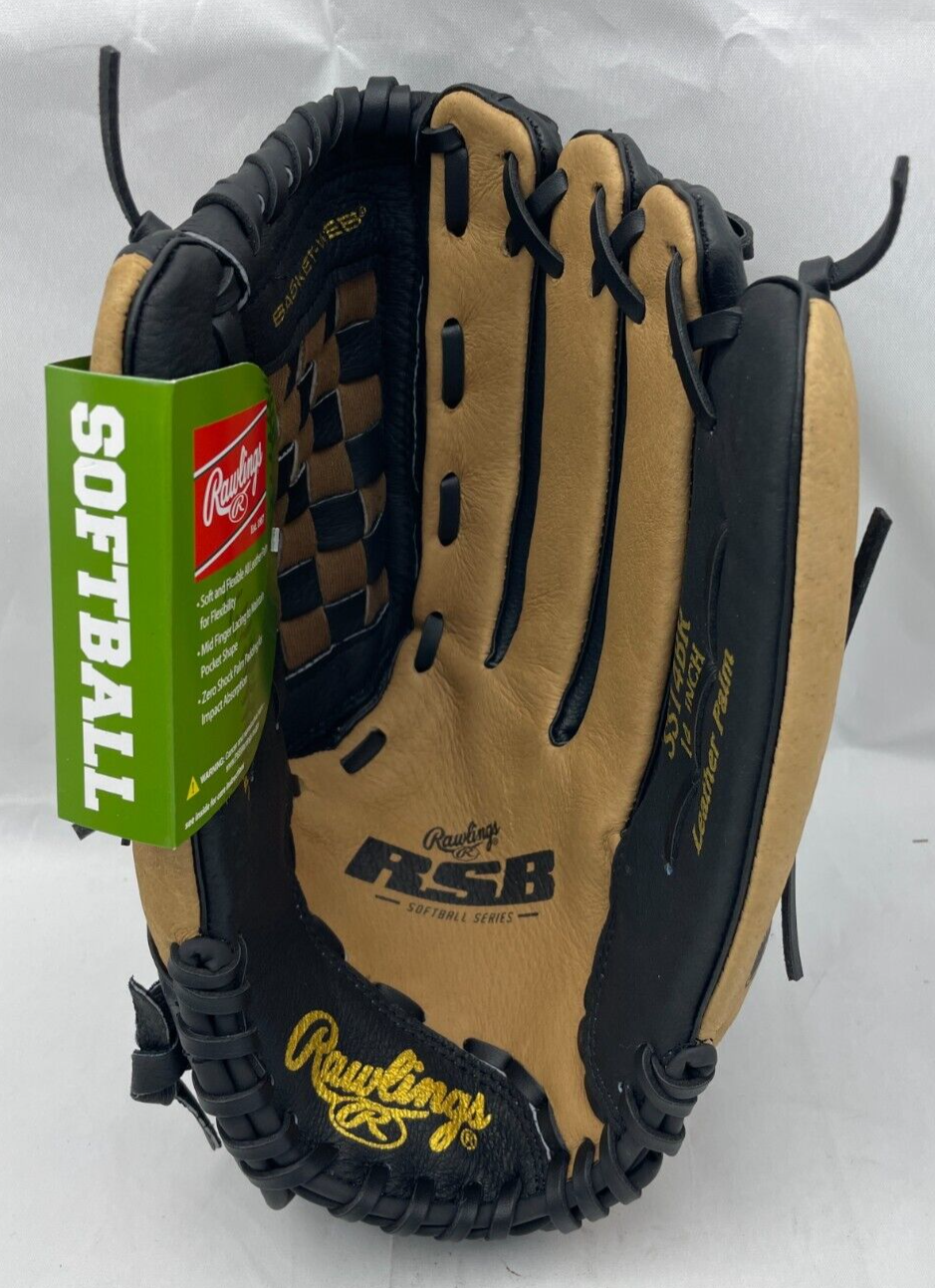 RAWLINGS RBS Adult Unisex SS14BR 14" Right Hand Softball Glove Black
