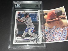 Benny Montgomery Rockies Auto SIGNED 2021 1st BOWMAN Base BECKETT BAS