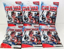 MARVEL CAPTAIN AMERICA CIVIL WAR DOG TAGS LOT OF 6 NEW PACKS