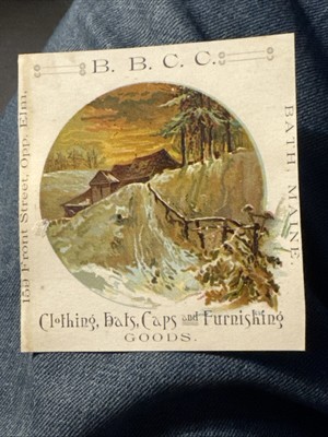 B. B. C. C. Trade Card-Clothing/Furnishing-Bath, ME.  X60